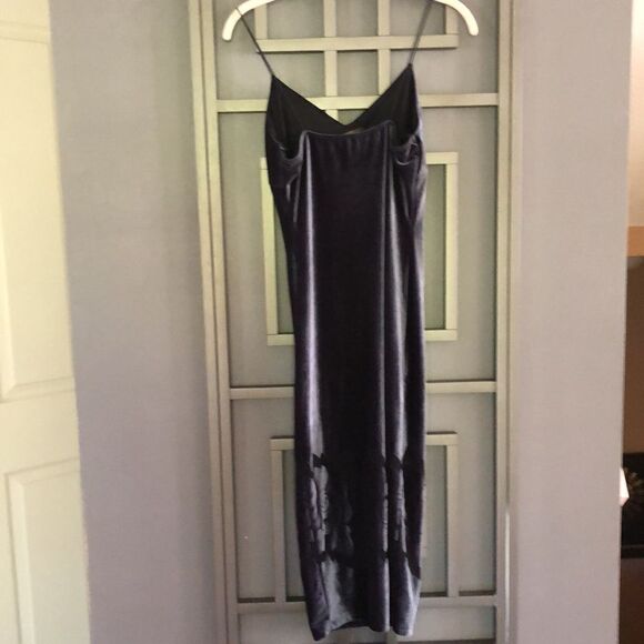 The Vintage Shop velvet body con dress M Gray - Picture 6 of 8